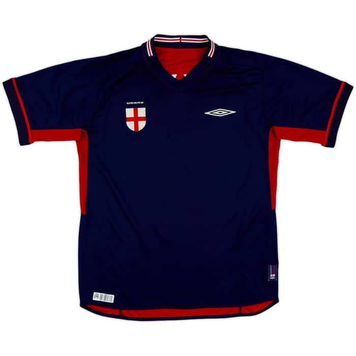 2002-04 England Away Shirt Beckham #7 - 6/10 - (M)