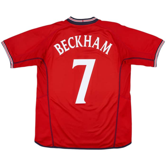 2002-04 England Away Shirt Beckham #7 - 6/10 - (L)