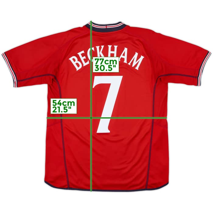 2002-04 England Away Shirt Beckham #7 - 6/10 - (L)