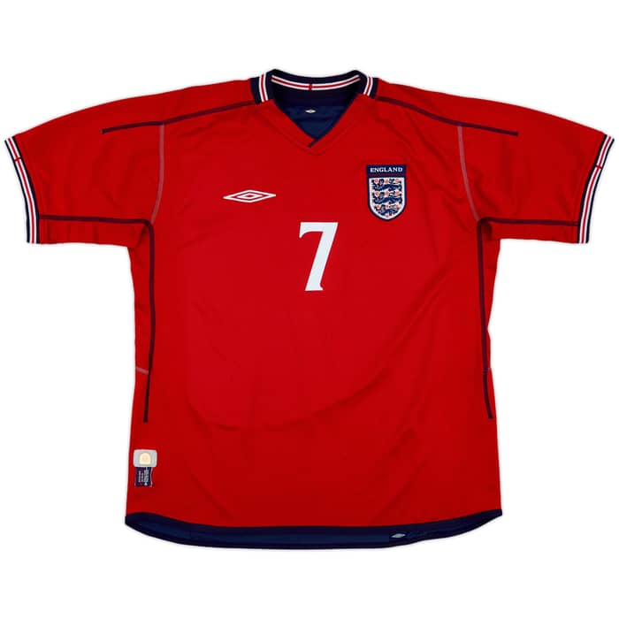2002-04 England Away Shirt Beckham #7 - 5/10 - (L)