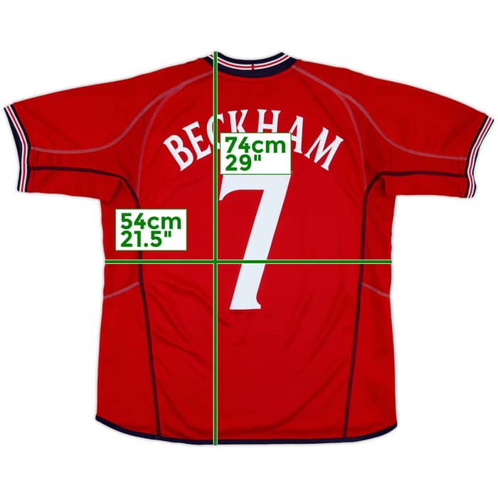 2002-04 England Away Shirt Beckham #7 - 5/10 - (L)