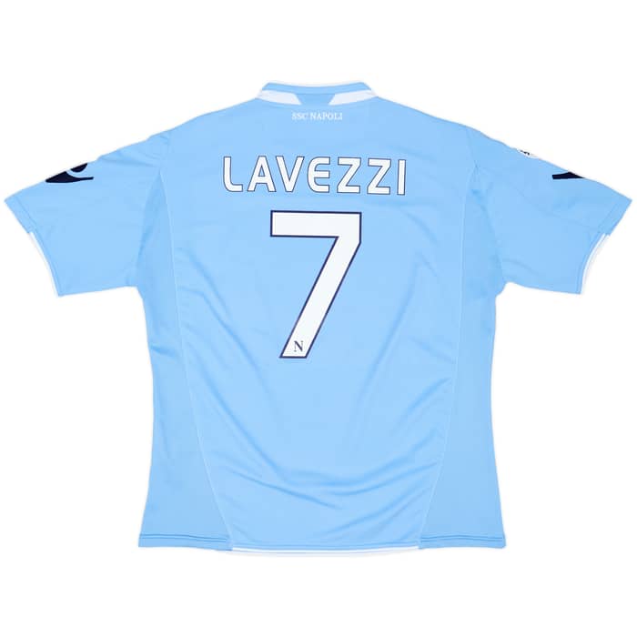 2009-10 Napoli Home Shirt Lavezzi #7 - 7/10 - (XL)