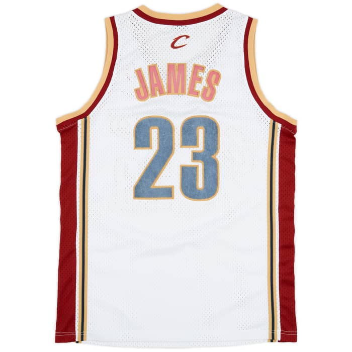 2003-04 Cleveland Cavaliers James #23 Nike Swingman Home Jersey - 6/10 - (M)
