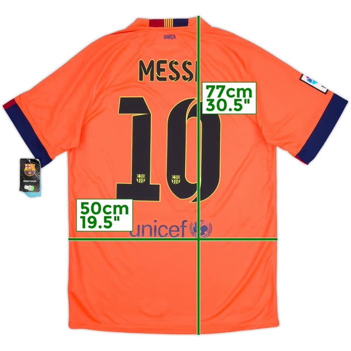 2014-15 Barcelona Away Shirt Messi #10 (M)