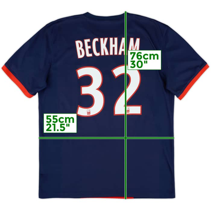 2013-14 Paris Saint-Germain Home Shirt Beckham #32 - 9/10 - (L)