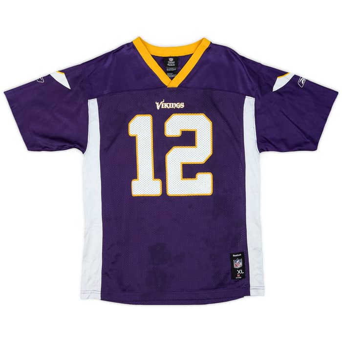 2009-11 Minnesota Vikings Harvin #12 Reebok Replica Home Jersey - 6/10 - (XL.Boys)