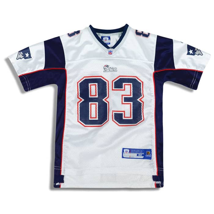 2005 New England Patriots Branch #83 Reebok On Field Jersey (Away) Y