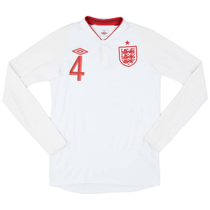 2012-13 England Home L/S Shirt Gerrard #4 - 10/10 - (XS)
