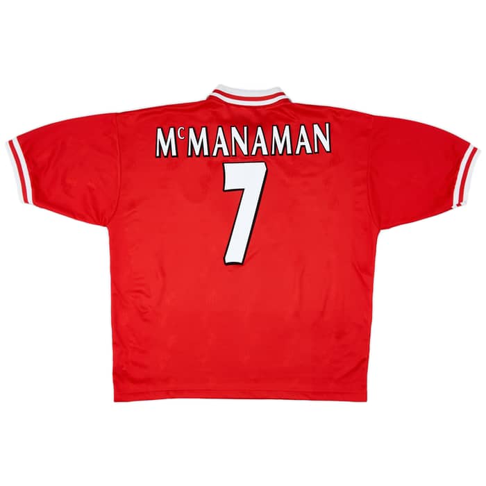 1996-98 Liverpool Home Shirt McManaman #7 - 9/10 - (XL)