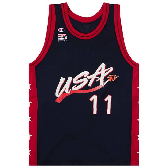 1996 USA Malone #11 Champion Jersey (Away) XL