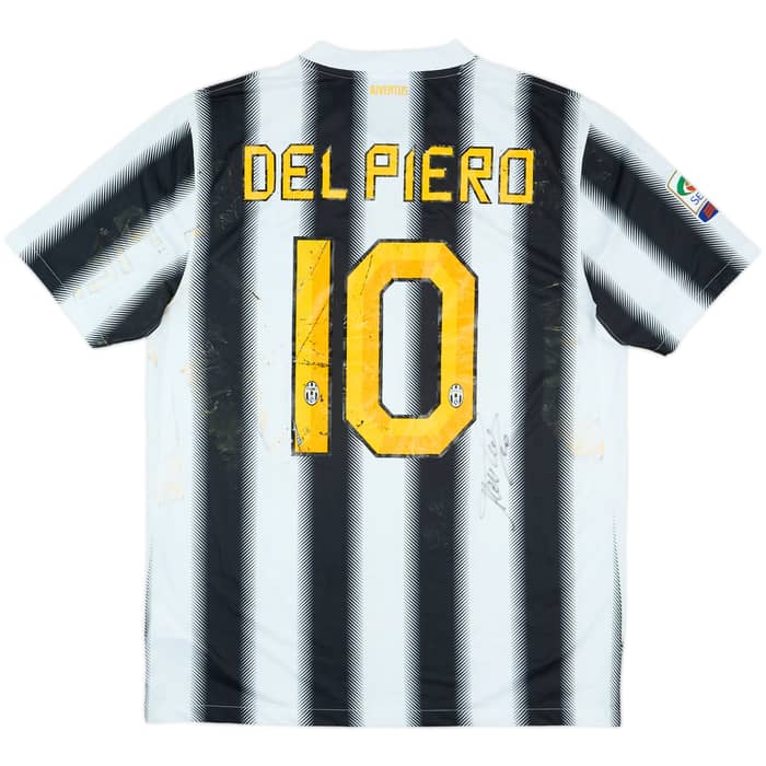 2011-12 Juventus Signed Home Shirt Del Piero #10 - 4/10 - (L)