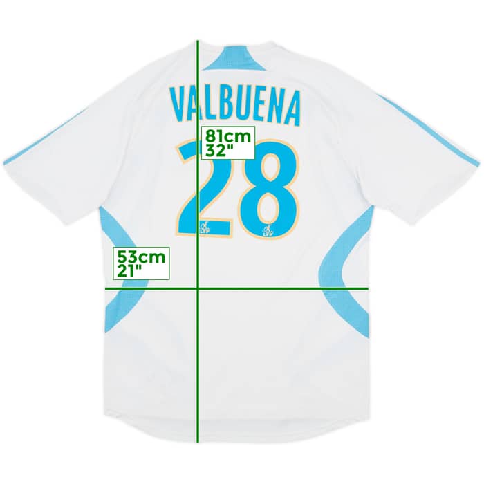 2007-08 Olympique Marseille Home Shirt Valbuena #28 - 6/10 - (L)
