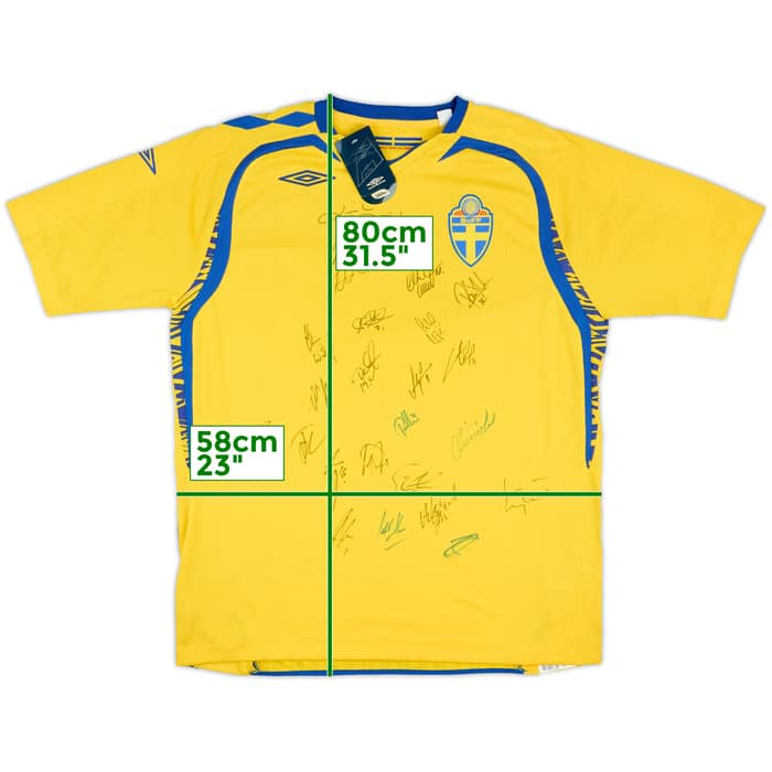2007-09 Sweden Squad Signed Home Shirt (XL)