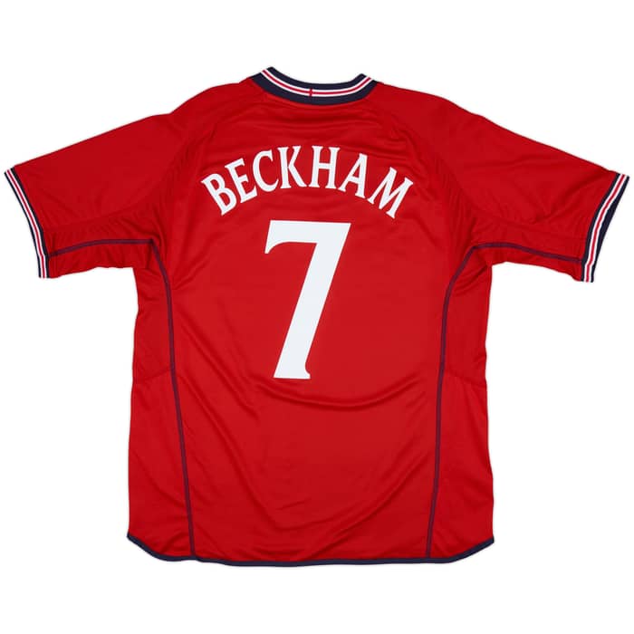 2002-04 England Away Shirt Beckham #7 - 7/10 - (XXL)