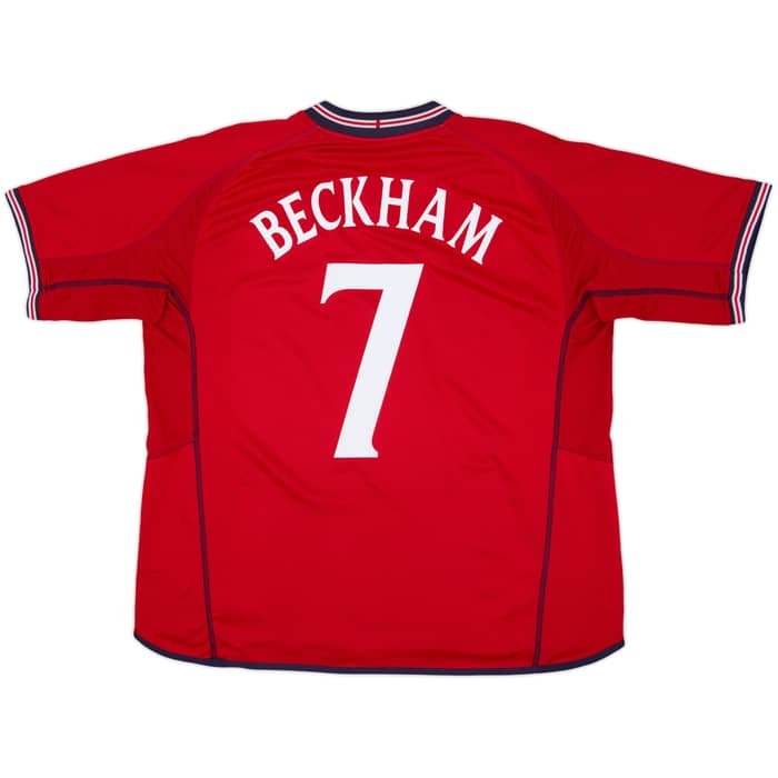 2002-04 England Away Shirt Beckham #7 - 6/10 - (XXL)
