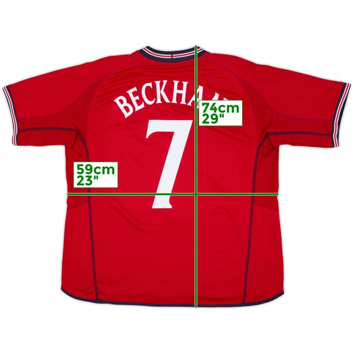 2002-04 England Away Shirt Beckham #7 - 6/10 - (XXL)