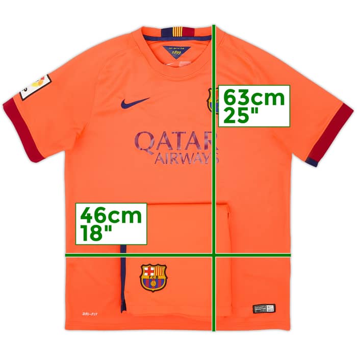 2014-15 Barcelona Away Shorts - 8/10 - (L.Boys)