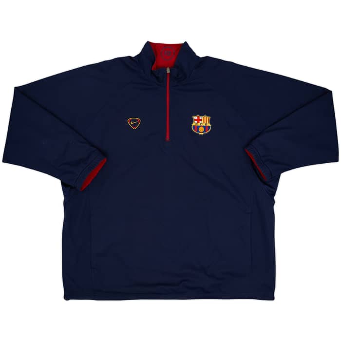2000-01 Barcelona Nike Reversible 1/2 Zip Track Jacket - 8/10 - (3XL)
