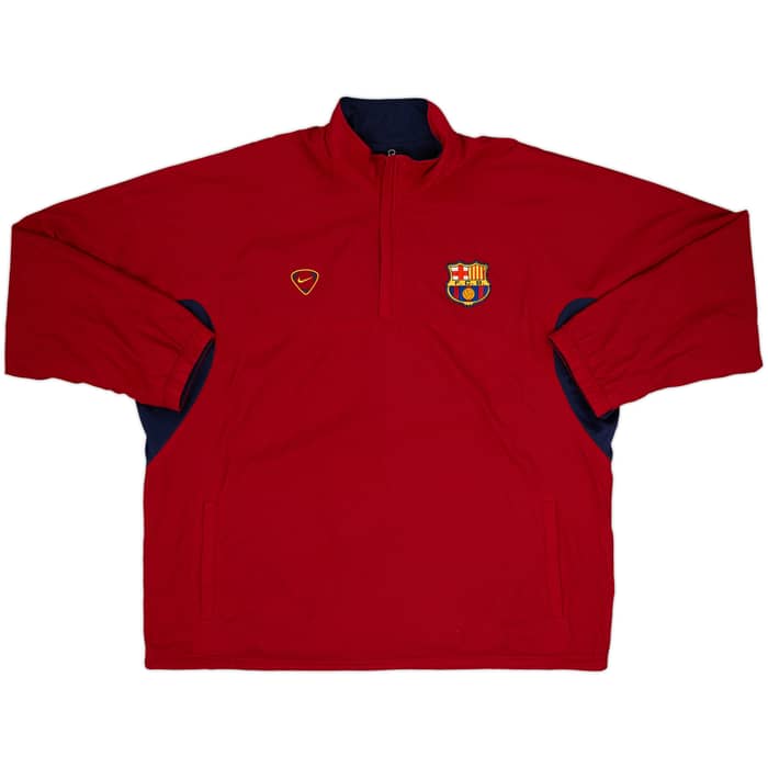 2000-01 Barcelona Nike Reversible 1/2 Zip Track Jacket - 8/10 - (3XL)