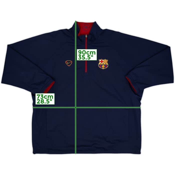2000-01 Barcelona Nike Reversible 1/2 Zip Track Jacket - 8/10 - (3XL)