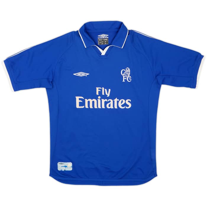 2001-03 Chelsea Home Shirt & Shorts - 7/10 - (M.Boys)