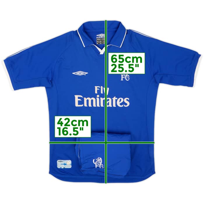 2001-03 Chelsea Home Shirt & Shorts - 7/10 - (M.Boys)