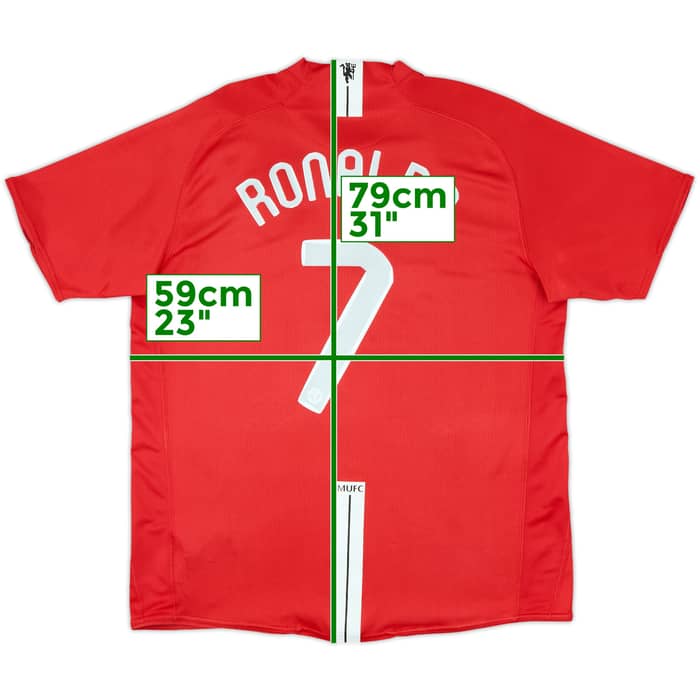 2007-09 Manchester United Home Shirt Ronaldo #7 - 7/10 - (XL)