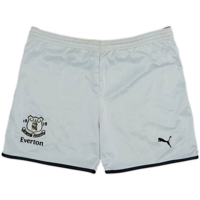 2001-02 Everton Away L/S Shirt & Shorts Stubbs #4 - 8/10 - (M.Boys)