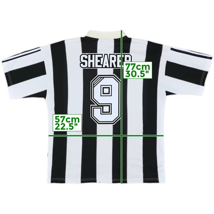 1995-97 Newcastle Home Shirt Shearer #9 - 7/10 - (L)