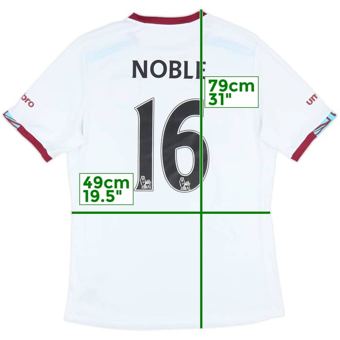 2016-17 West Ham Away Shirt Noble #16 - 6/10 - (L)