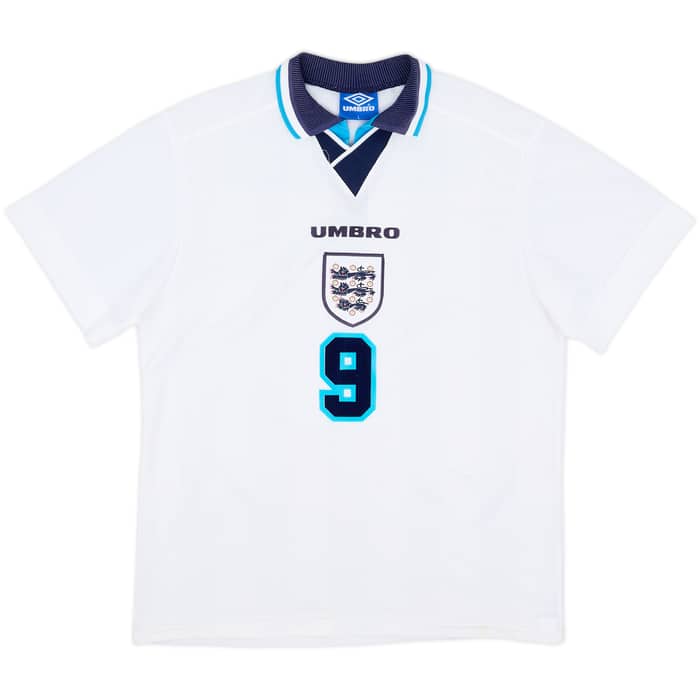 1995-97 England Home Shirt Shearer #9 - 8/10 - (L)