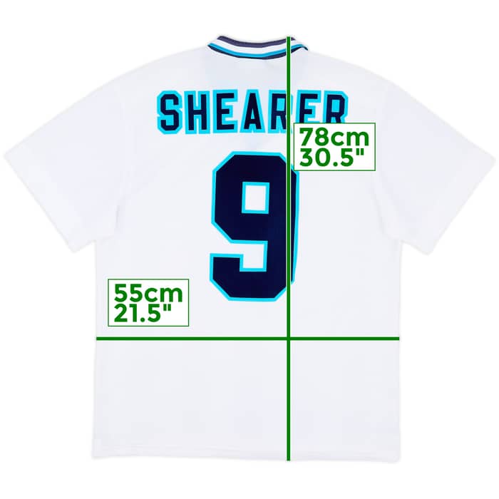 1995-97 England Home Shirt Shearer #9 - 8/10 - (L)