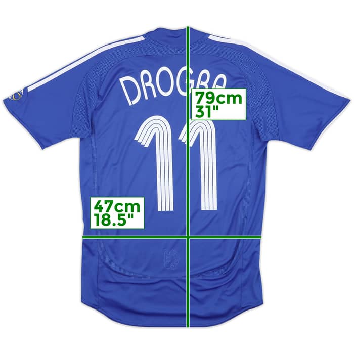 2006-08 Chelsea Home Shirt Drogba #11 - 7/10 - (S)