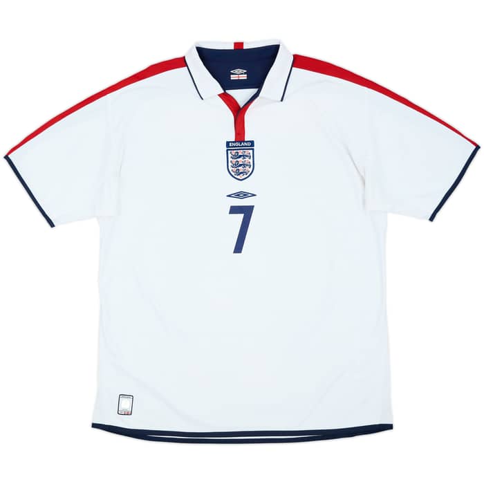 2003-05 Inglaterra Camiseta Local Beckham #7 - 6/10 - (XXL)