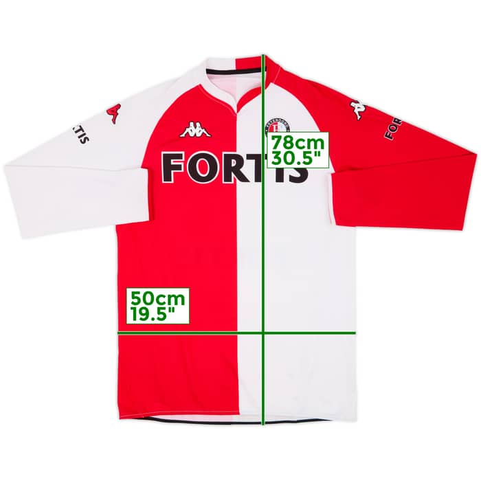 2007-08 Feyenoord Home L/S Shirt - 7/10 - (XXL)