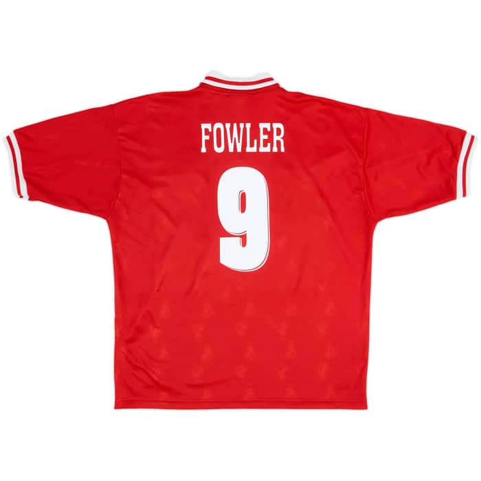 1996-98 Liverpool Home Shirt Fowler #9 - 8/10 - (XL)