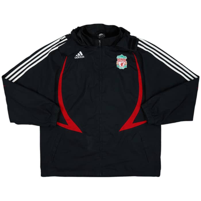2007-08 Liverpool adidas Hooded Rain Jacket - 8/10 - (L/XL)