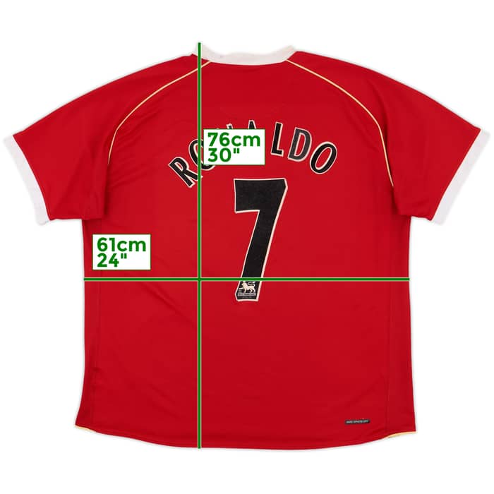 2006-07 Manchester United Home Shirt Ronaldo #7 - 7/10 - (XL)