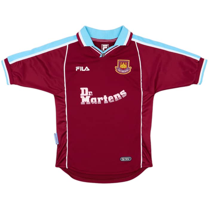 1999-01 West Ham Home Shirt - 8/10 - (L.Boys)