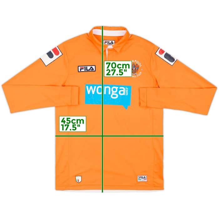 2011-13 Blackpool Home L/S Shirt - 7/10 - (XL.Boys)