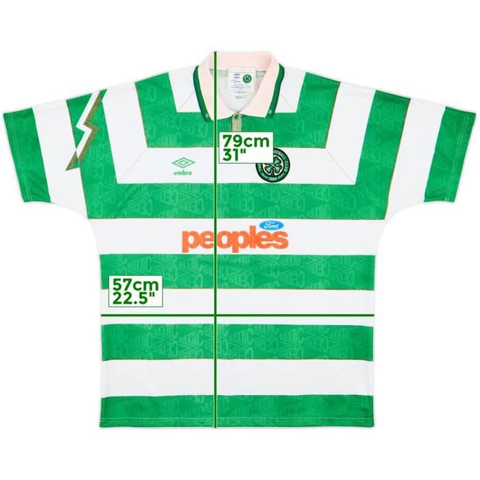 1991-92 Celtic Home Shirt - 8/10 - (L)