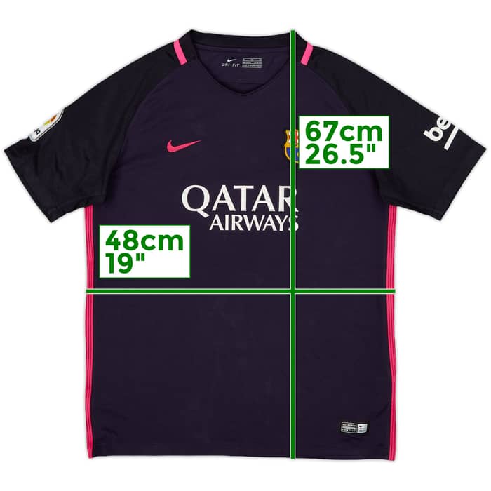 2016-17 Barcelona Away Shirt - 9/10 - (XL.Boys)