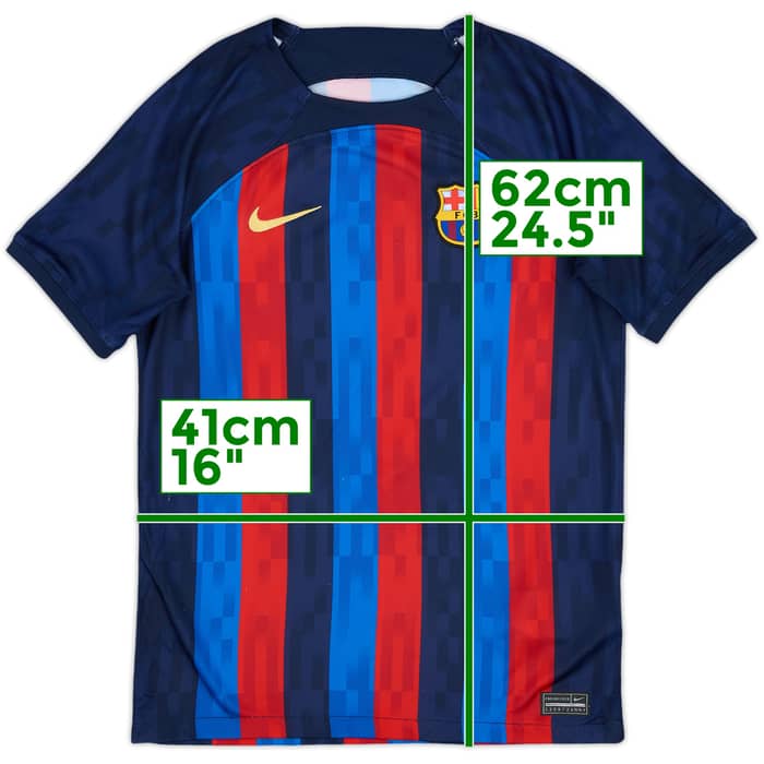 2022-23 Barcelona Home Shirt - 9/10 - (L.Boys)
