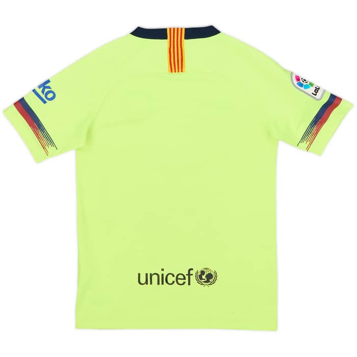 2018-19 Barcelona Away Shirt - 5/10 - (M.Boys)