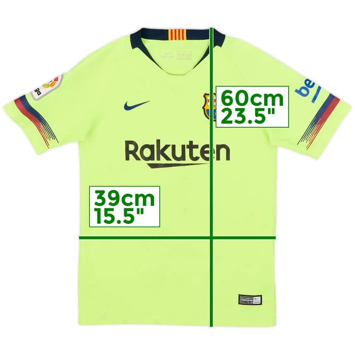 2018-19 Barcelona Away Shirt - 5/10 - (M.Boys)