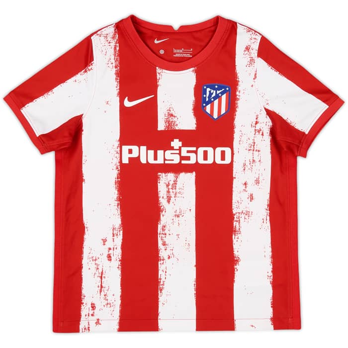 2021-22 Atletico Madrid Home Shirt Suarez #9 - 8/10 - (S.Boys)