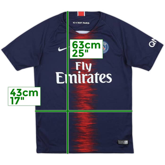 2018-19 Paris Saint-Germain Home Shirt - 9/10 - (L.Boys)