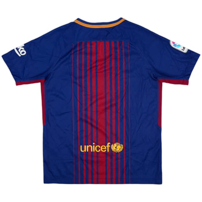 2017-18 Barcelona Home Shirt - 9/10 - (L.Boys)