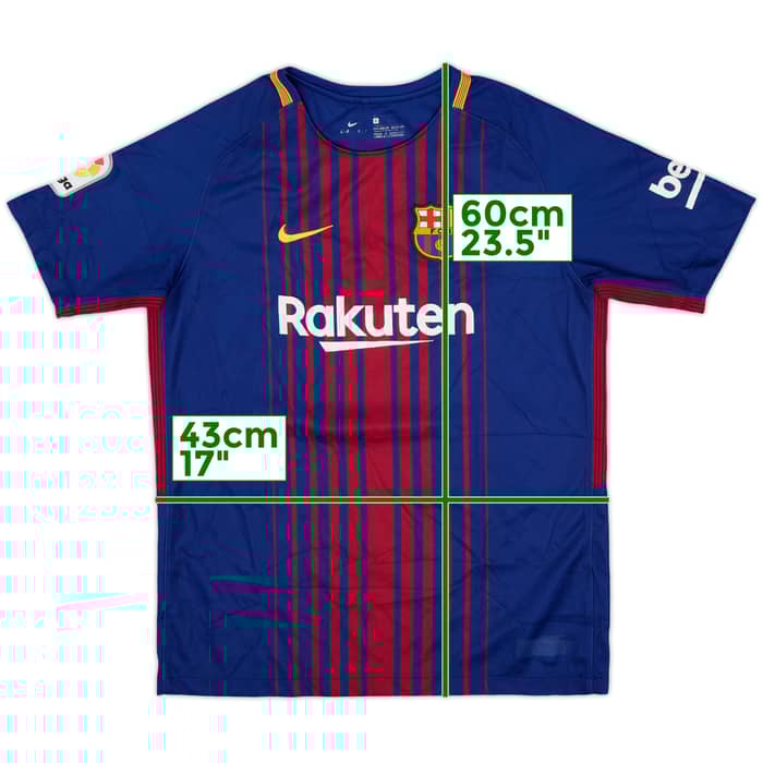2017-18 Barcelona Home Shirt - 9/10 - (L.Boys)