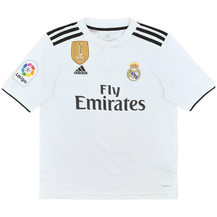 2018-19 Real Madrid Home Shirt Bale #11 - 8/10 - (M.Boys)